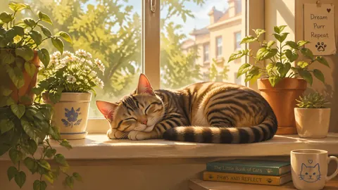 Tabby Cat on Windowsill