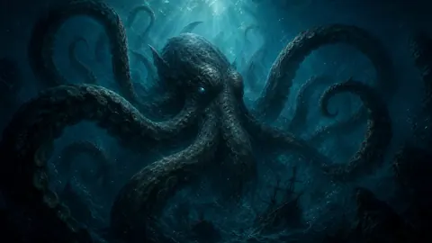 Kraken Around Sunken Ship