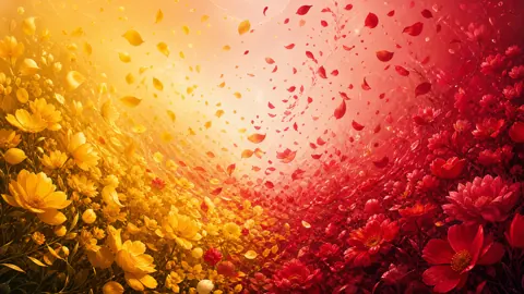 Yellow And Red Floral Petals