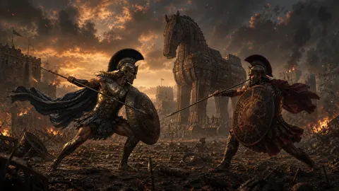 Achilles and Hector Before Troy