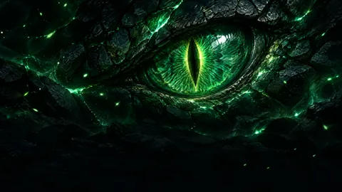 Emerald Eye in Cracked Stone