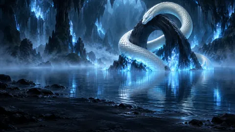 Ivory Serpent in Crystal Cavern
