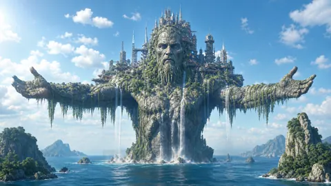 Giant Carrying Cyberpunk City