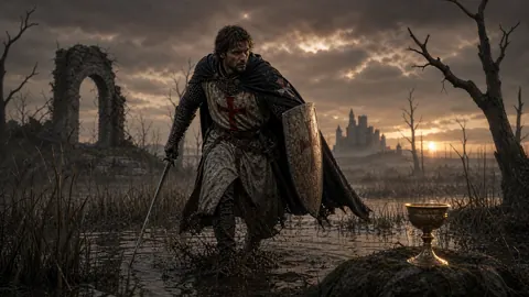 Hospitaller Knight with Golden Grail