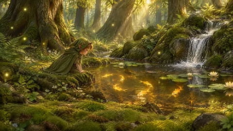 Woodland Sprite by Forest Pool