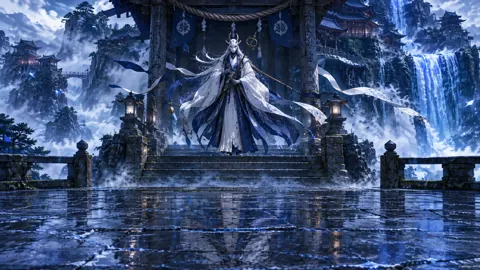 Masked Shrine Guardian at Waterfalls