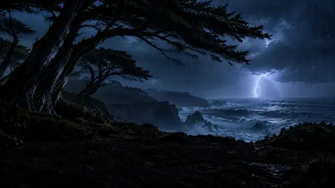 Coastal Cypress Lightning Storm