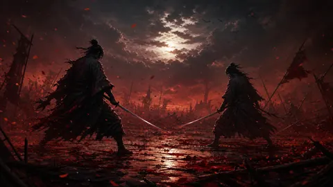 Cloaked Swordsmen at Sunset