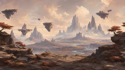 Floating Rock Islands and Spires
