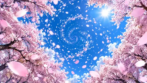 Cherry Blossoms Blue Sky
