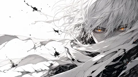 White-Haired Man With Amber Eyes