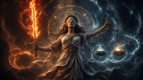Themis With Flaming Sword