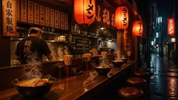 Midnight Ramen Glow live wallpaper