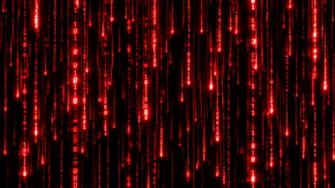 Red Digital Rain