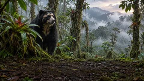Spectacled Bear in Cloud Forest