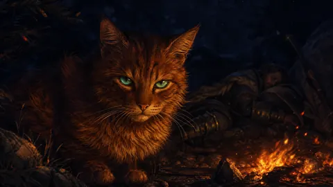 Rudy by the Dying Campfire