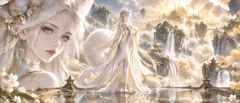 Fox-Eared Goddess in Golden Mountains