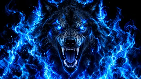 Dire Wolf Blue Flames