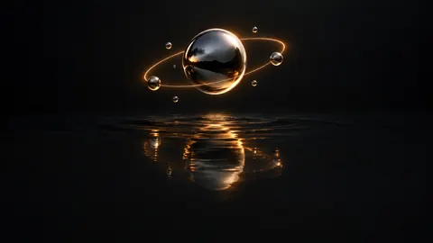 Reflective Sphere Over Water