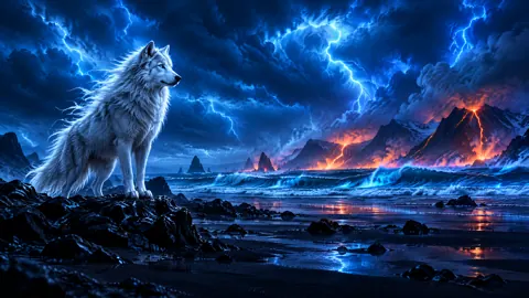White Wolf Blue Lightning