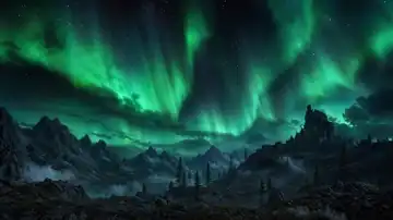 Aurora Over Skyrim live wallpaper