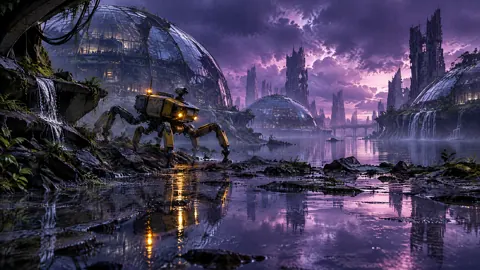 Six-Legged Robot in Flooded Ruins