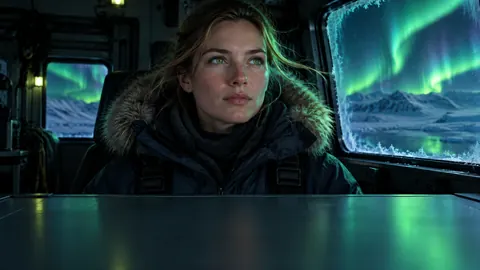 Arctic Pilot Under Aurora
