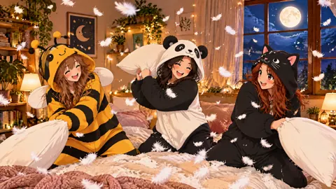 Anime Friends Pillow Fight