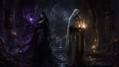 Sorceress and Healer in Dungeon