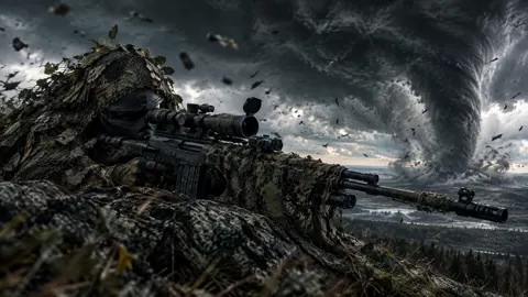 Russian Sniper Facing Tornado