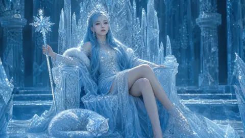 Korean Ice Witch With Cat