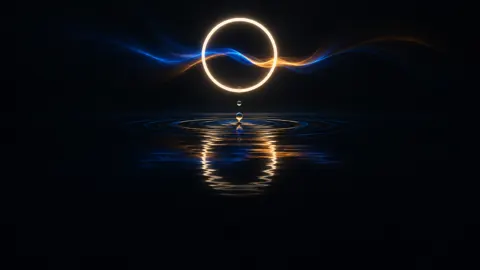 Ivory Ring Over Black Pool