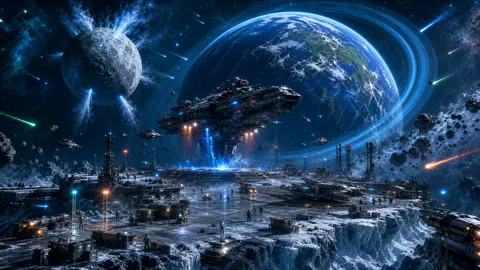 Icy Asteroid Shipyard Carrier