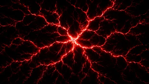 Red Cracks on Black Glass