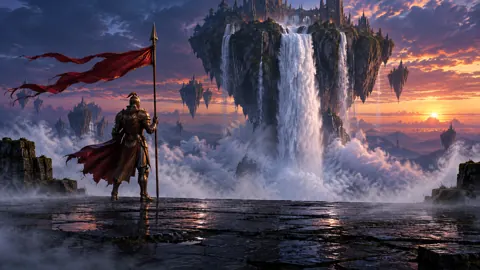 Bronze Knight Below Floating Mountain