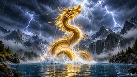 Golden Dragon in Storm Lake