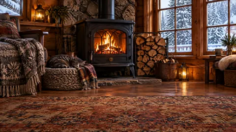 Tabby by Cast-Iron Stove
