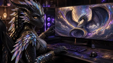 Dragonborn at Gaming PC