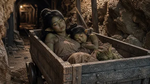 Goblin Mother and Daughter Sleeping