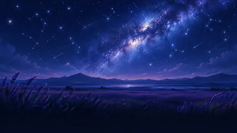 Milky Way Over Lavender Lake