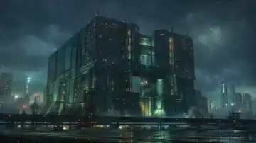 Rainlit Megabuilding Gloom live wallpaper