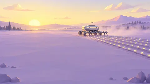Seed Planting Rover in Lavender Field
