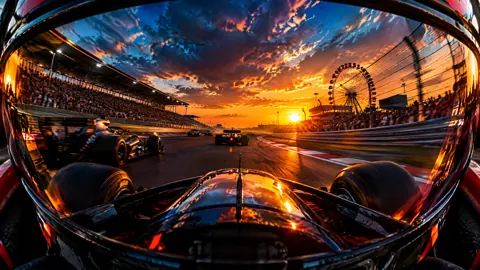Formula 1 Visor Sunset
