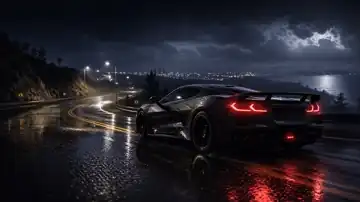 Midnight Coastal Pursuit live wallpaper