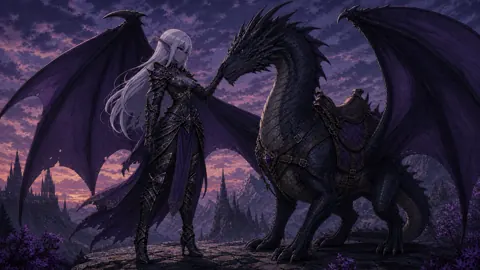 Drow Rider With Winged Wyvern