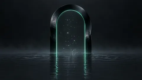 Jade Arch Over Graphite Pool