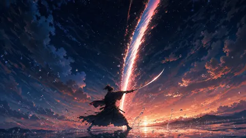 Samurai Slash at Sunset