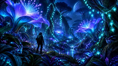 Explorer by Glowing Alien Flowers