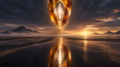 Floating Amber Crystal Desert