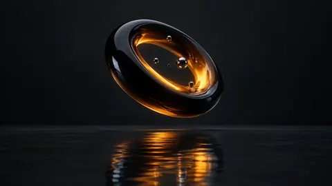 Glowing Torus With Chrome Beads
